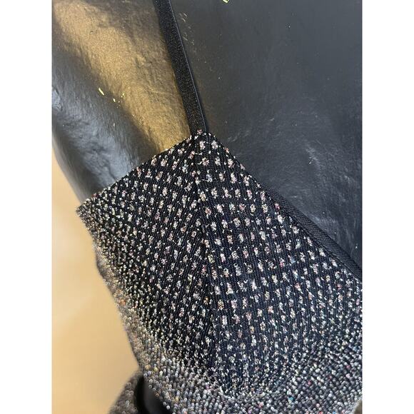 Windsor Black Silver Metallic Cutout Bodycon Party Dress size small - Picture 5 of 6